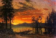 Sunset over the River Albert Bierstadt